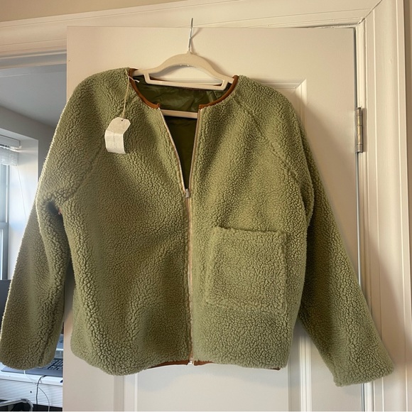 Reversible bomber jacket- size 2 (medium) NWT - Picture 8 of 13